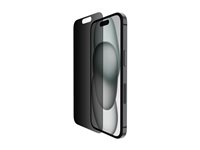 Belkin ScreenForce Pro - Skärmskydd för mobiltelefon - 2.5D - glas - med sekretessfilter - glas - för Apple iPhone 14 Pro, 15 OVA147ZZ