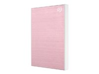 Seagate One Touch STKY2000405 - Hårddisk - 2 TB - extern (portabel) - USB 3.0 - guldrosa - med 3 års Seagate Rescue Data Recovery STKY2000405