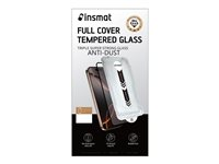 Insmat - Skärmskydd för mobiltelefon - lätt och anti-damm, super full täckning - glas - ramfärg svart - för Apple iPhone 15 Pro 861-1613