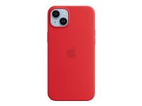Apple - (PRODUCT) RED - skydd för mobiltelefon - MagSafe-kompatibilitet - silikon - röd - för iPhone 14 Plus MPT63ZM/A