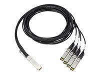 HPE Copper Cable - 100GBase direktkopplingskabel - QSFP28 (hane) till SFP28 (hane) - SFF-8665 - för Arista 7060; Cisco ONE Nexus 3232; FlexFabric 5950 32QSFP28; CX 8360; QFX Series QFX5200 845416-B21