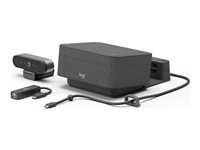 Logitech Logi Dock Focus Room Kit - Paket för videokonferens (Logitech BRIO Ultra HD Pro Webcam, Logitech Logi Dock) - Certifierad för Microsoft-teams - power adapter included 991-000457