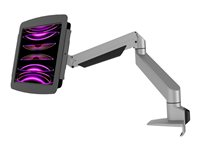Compulocks iPad Pro 11" (1-4th Gen) Space Enclosure Articulating Arm Mount - Monteringssats (vridbar arm, hölje) - för surfplatta - låsbar - höggradig aluminium - svart, silver - skärmstorlek: 11" - disk-monteringsbar - för Apple 11-inch iPad Pro (1:a generation, 2a generation, 3:e generationen, 4:e generation) 660REACH211SENB