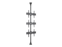 Multibrackets M Pro MBFC3U - Monteringssats (takmontering, golvmontering) - för 3 LCD-bildskärmar - aluminium, stål - svart - skärmstorlek: 40"-65" 7350073733644
