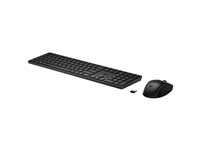 HP 655 - Sats med tangentbord och mus - trådlös - 2.4 GHz - hela norden - svart - för Pro x360 Fortis 11 G9 Notebook; ProBook 445 G9 Notebook 4R009AA#UUW