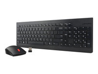 Lenovo Essential Wireless Combo - Sats med tangentbord och mus - trådlös - 2.4 GHz - USA med eurosymbol 4X30M39497