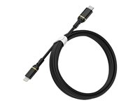 OtterBox Standard - Lightning-kabel - Lightning hane till USB-C hane - 2 m - svart skimmer - USB Power Delivery (60W) 78-52647