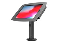Compulocks iPad 10.2" Space Enclosure Tilting Stand 8" - Low-Rise - monteringssats (hölje, stångställ) - för surfplatta - låsbar - höggradig aluminium - svart - skärmstorlek: 10.2" - för Apple 10.2-inch iPad (7:e generation, 8:e generation, 9:e generation) TCDP01102IPDSB
