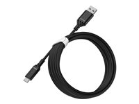 OtterBox Standard - USB-kabel - USB (hane) till USB-C (hane) - USB 2.0 - 3 m - svart 78-52538