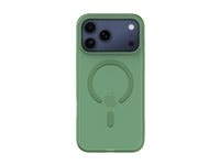 Belkin SheerForce Grip Series - Baksidesskydd för mobiltelefon - MagSafe-kompatibilitet - tillverkas av återvunna material - pistaschgrön - för Apple iPhone 17 Pro Max MSA036HQSE