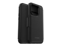 OtterBox - Vikbart fodral för mobiltelefon - MagSafe-kompatibilitet - konstläder - shadow (svart) - för Apple iPhone 14 Pro 77-90284