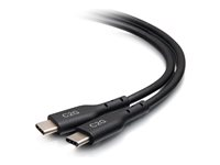 C2G 12ft (3.7m) USB-C Male to USB-C Male Cable (20V 5A) - USB 2.0 (480Mbps) - USB-kabel - USB-C (hane) till USB-C (hane) - USB 2.0 - 20 V - 5 A - 3.7 m - svart C2G28880
