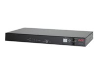 APC Automatic Transfer Switch - Redundant omkopplare (kan monteras i rack) - AC 230 V - Ethernet 10/100, RS-232 - utgångskontakter: 9 - 1U - för P/N: SUA2200R2ICH, SUA3000R2ICH, SURT15KRMXLI, SURT20KRMXLI, SURTD3000RMXLI, SURTD3000XLI AP7723