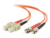C2G SC-ST 50/125 OM2 Duplex Multimode PVC Fiber Optic Cable (LSZH) - Nätverkskabel - SC-läge (multi-mode) (hane) till ST-läge (multi-mode) (hane) - 3 m - 3 m - fiberoptisk - duplex - 50/125 mikron - OM2 - halogenfri - orange 85482