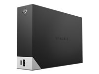 Seagate One Touch Hub - Hårddisk - krypterat - 8 TB - extern (desktop) - USB 3.0 - 256 bitars AES - svart - med Seagate Rescue Data Recovery STNB8000400