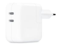 Apple - Strömadapter - 35 Watt - 2 utdatakontakter (USB-C) MW2K3ZM/A