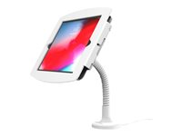 Compulocks iPad 10.2" Space Enclosure Flex Arm Mount - Monteringssats (flexibel arm, hölje) - för surfplatta - låsbar - höggradig aluminium - vit - skärmstorlek: 10.2" - väggmonterbar, monterbar på ytor, bänkskiva - för Apple 10.2-inch iPad (7:e generation, 8:e generation, 9:e generation) 159W102IPDSW