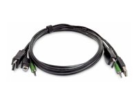 StarTech.com - Tangentbords-/video-/muskabel - TAA-kompatibel - USB typ A, 3,5 mm ljuduttag, DisplayPort (hane) till USB Type B, 3,5 mm ljuduttag, DisplayPort (hane) - 3 m SK2DPMMKVM10-TAA