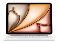 Apple Magic Keyboard - Tangentbord och foliefodral - med pekdyna - Apple Smart connector - QWERTY - dansk - vit - för 10.9-inch iPad Air (4:e generation, 5:e generation); 11-inch iPad Air (M2, M3) MDFV4DK/A