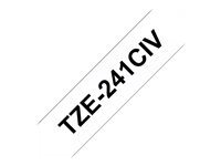 Brother TZe-241CIV - Svart på vitt - Rulle (1,8 cm x 8 m) 1 kassett(er) bandlaminat - för Brother PT-D600; P-Touch PT-18, 2470, 3600, D450, D800, E500, E550, H101, H500, P750, P900 TZE241CIV