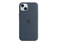 Apple - Skydd för mobiltelefon - MagSafe-kompatibilitet - silikon - stormblå - för iPhone 15 Plus MT123ZM/A