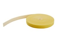 StarTech.com 25ft Hook and Loop Roll, Cut-to-Size Reusable Cable Ties, Bulk Industrial Wire Fastener Tape/Adjustable Fabric Wraps Yellow/Resuable Self Gripping Cable Management Straps - Adjustable Loop Ties (HKLP25YW) - Kardborrefäste - 7.62 m - gul - för P/N: CABSHF2POST2, HKLP25, HKLP25BL, HKLP25GN, HKLP25RD HKLP25YW