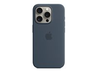 Apple - Skydd för mobiltelefon - MagSafe-kompatibilitet - silikon - stormblå - för iPhone 15 Pro MT1D3ZM/A