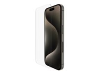 Belkin ScreenForce - Skärmskydd för mobiltelefon - härdat glas, behandlat - glas - för Apple iPhone 15 Pro OVA137ZZ