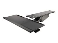 StarTech.com Tangentbordsbricka under skrivbord - Höjdjusterbar bricka för tangentbord och mus, rörlig i alla riktningar, 25.4 x 66 cm plattform - Ergonomisk skrivbordsmonterad tangentbordsbricka med musmatta och handledsstöd - Kan lutas/vridas - Bord för tangentbord/mus - kan monteras under bord - svart KBTRAYADJ2