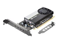 NVIDIA - Grafikkort - T1000 - 8 GB GDDR6 - PCIe 3.0 x16 - 4 x Mini DisplayPort - brun låda - för ThinkStation P3; P3 Ultra; P340; P350; P358; P520; P620; P720; P920 4X61J52233