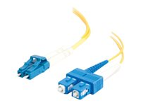 C2G LC-SC 9/125 OS1 Duplex Singlemode PVC Fiber Optic Cable (LSZH) - Patch-kabel - SC enkelläge (hane) till LC enkelläge (hane) - 7 m - 7 m - fiberoptisk - duplex - 9 / 125 mikrometer - OS1 - halogenfri - gul 85590