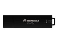 Kingston IronKey D500S - USB flash-enhet - krypterat - FIPS 140-3 Level 3 - 32 GB - USB 3.2 Gen 1 - TAA-kompatibel IKD500S/32GB
