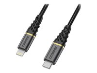 OtterBox Premium - Lightning-kabel - Lightning hane till USB-C hane - 1 m - glamorsvart 78-52654