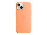 Apple - Skydd för mobiltelefon - MagSafe-kompatibilitet - silikon - apelsinsorbet - för iPhone 15 MT0W3ZM/A