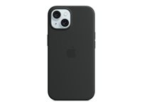 Apple - Skydd för mobiltelefon - MagSafe-kompatibilitet - silikon - svart - för iPhone 15 MT0J3ZM/A