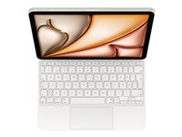 Apple Magic Keyboard - Tangentbord och foliefodral - med pekdyna - Apple Smart connector - svensk - vit - för 10.9-inch iPad Air (4:e generation, 5:e generation); 11-inch iPad Air (M2, M3) MDFV4S/A