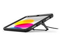 Compulocks iPad mini 8.3" Secured Kickstand - Skyddsfodral baksidesskydd för surfplatta - fällbart ställ - gummi, metall - svart - för Apple 10.9-inch iPad (10:e generation) 830KS01KL