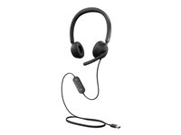 Microsoft Modern USB Headset - Headset - på örat - kabelansluten - USB - svart - Certifierad för Microsoft-teams 6ID-00017