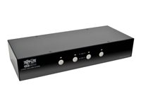 Eaton Tripp Lite series 4-Port DisplayPort KVM Switch w/Audio, Cables and USB 3.0 SuperSpeed Hub - Omkopplare för tangentbord/video/mus/ljud/USB - 4 x KVM/ljud/USB - 1 lokal användare - skrivbordsmodell B004-DPUA4-K