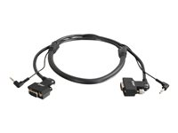 C2G VGA270 UXGA Monitor Cable - VGA-/ljudkabel - HD-15 (VGA), mini-phone stereo 3.5 mm (hane) till HD-15 (VGA), mini-phone stereo 3.5 mm (hane) - 1 m - tumskruvar, högervinklad kontakt - svart 81158