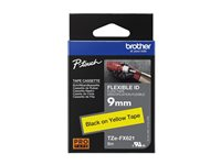 Brother TZe-FX621 - Svart på gult - Rulle (0,9 cm x 8 m) 1 kassett(er) flexibel tape - för Brother PT-D210, D600, H110; P-Touch PT-1005, D450, D800, P300; P-Touch Cube Pro PT-P910 TZEFX621