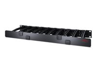 APC Horizontal Cable Manager Single-Sided with Cover - Rackkabelhanteringspanel med skydd - svart - 1U - TAA-kompatibel - för P/N: SCL500RM1U, SMTL2K2RM2UCL, SMTL2K2RM2UCLNC, SMTL3KRM2UCL, SMTL3KRM2UCLNC AR8612
