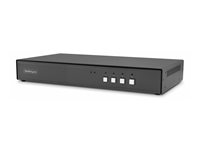 StarTech.com - Omkopplare för tangentbord/video/mus - säker - 4 x KVM port(s) - 1 lokal användare - skrivbordsmodell - TAA-kompatibel CK4-P104C