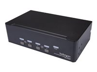 StarTech.com 4-ports Dual DisplayPort KVM-switch - 4K 60 Hz - Omkopplare för tangentbord/video/mus/ljud/USB - 4 x KVM/ljud/USB - 1 lokal användare - skrivbordsmodell, rackmonterbar SV431DPDDUA2