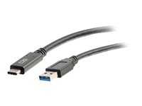 C2G 6ft USB C to USB A Cable - USB 3.2 - 5Gbps - M/M - USB-kabel - USB typ A (hane) till USB-C (hane) - USB 3.1 - 30 V - 3 A - 1.83 m - svart 28832