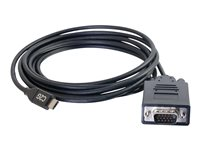 C2G 10ft USB C to VGA Cable - USB C to VGA Adapter - Video Adapter Cable - M/M - Adapterkabel - USB-C hane till HD-15 (VGA) hane - 3.05 m - svart 26897