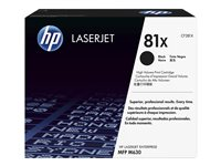 HP 81X - Lång livslängd - svart - original - LaserJet - tonerkassett (CF281X) - för LaserJet M605; LaserJet Enterprise M605, M632, MFP M630; LaserJet Enterprise Flow MFP M630 CF281X