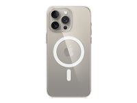 Apple - Skydd för mobiltelefon - MagSafe-kompatibilitet - polykarbonat - klar - för iPhone 15 Pro Max MT233ZM/A