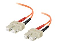 C2G Low-Smoke Zero-Halogen - Patch-kabel - SC-läge (multi-mode) (hane) till SC-läge (multi-mode) (hane) - 3 m - 3 m - fiberoptisk - 62,5/125 mikron - orange 85241