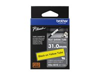 Brother HSe-661E - Svart på gult - Rulle (3,1 cm x 1,5 m) 1 kassett(er) hängande förpackning - rörtejp för värmekrympning HSE661E